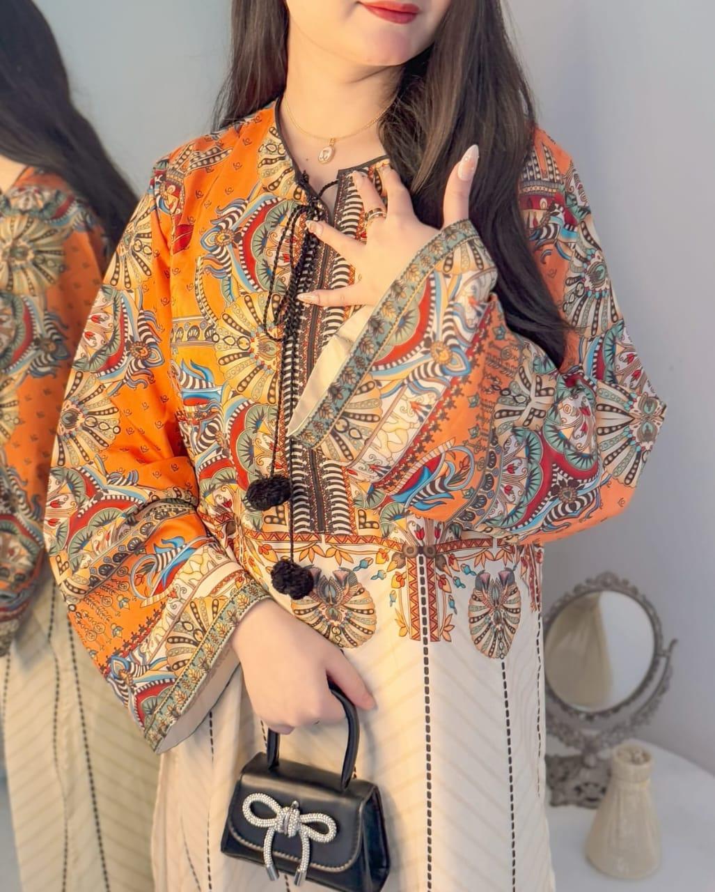 Stylish Women's Stitched Printed Shirt And Trouser Set - 2 Pcs urban gallery