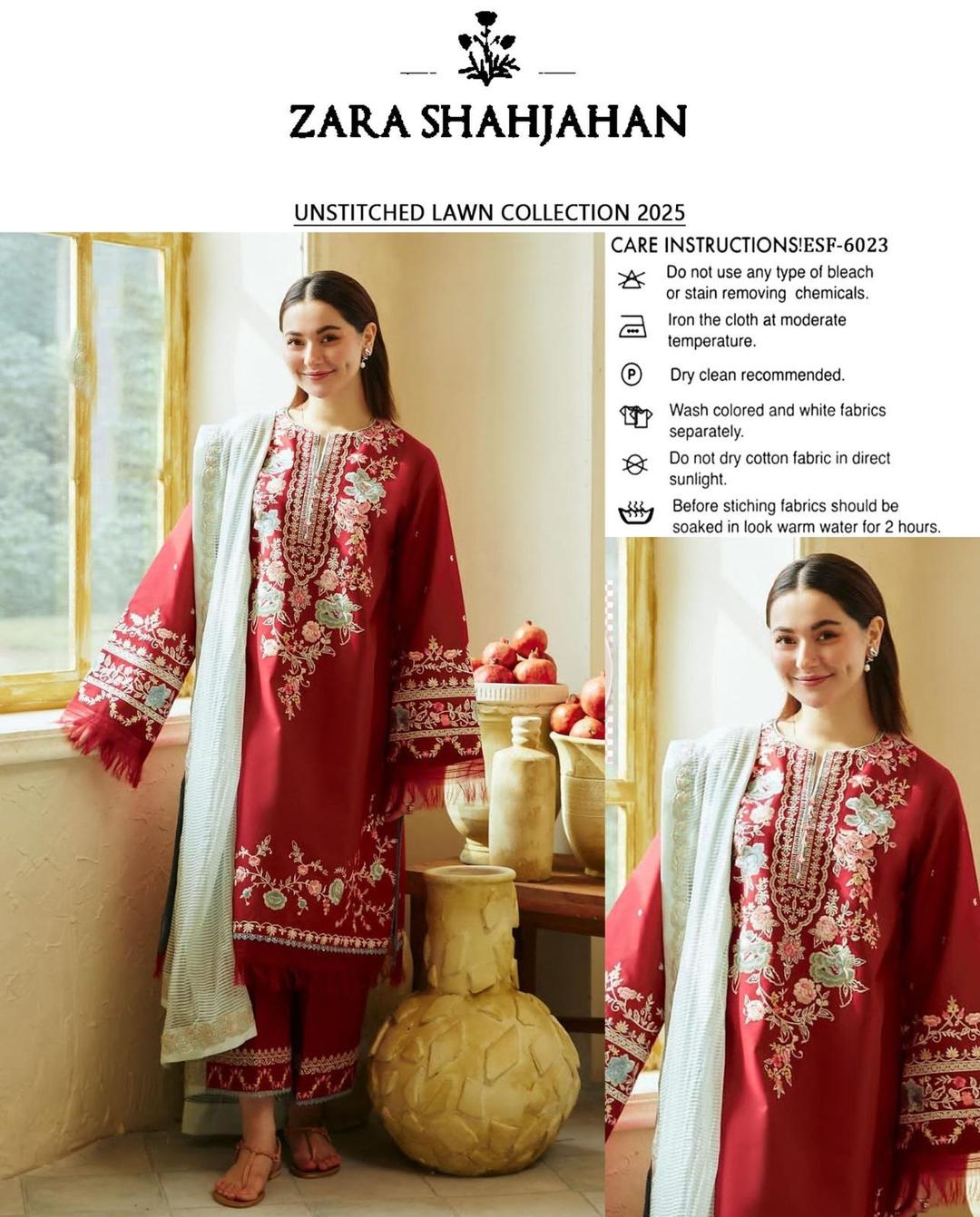 3 Pcs Women's Unstitched Embroidered Suit in urban gallery